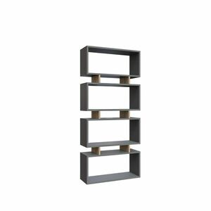 Hanah Home Bookshelf Anthracite Oak Langdon - Anthracite, Oak kép