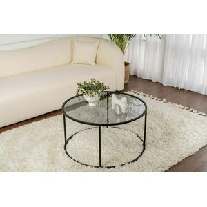 Hanah Home Coffee Table Black Black-Grey-80 kép