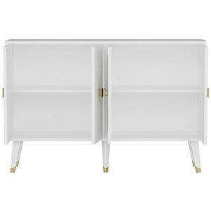 Hanah Home Console White Gold Ahart - White, Gold kép