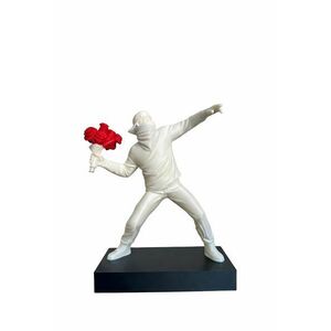 Aberto Design Dísztárgy fekete-piros-fehér Banksy kép
