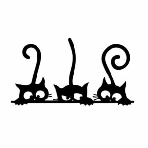 Wallity Decorative Metal Wall Accessory Black Cat 5 kép
