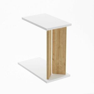 Hanah Home Kisasztal Sapphire Oak White Lun - Zafír tölgy, fehér kép