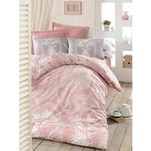 L'essentiel Maison Ranforce Double Quilt Cover Set Pink Whit... kép