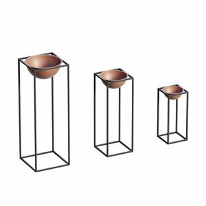 Aberto Design Dekoratív virágtartó Fekete Réz GED-019-B kép