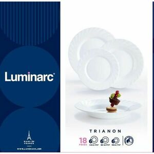 Luminarc Trianon étkészlet 18 részes fehér kép
