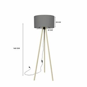 Opviq Floor Lamp Grey Oak AYD-1522 kép