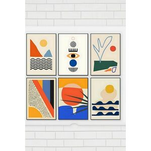 Wallity Dekoratív Keretes MDF Festmény (6 darabos) Többszínű Arts... kép