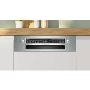Bosch Serie 2, Félig beépíthető mosogatógép, 45 cm, Szálcsiszolt... kép