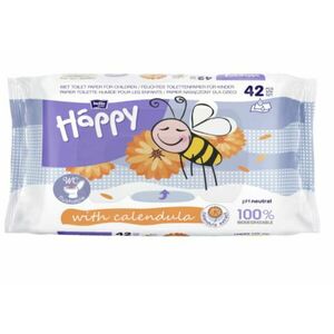 Bella Baby Happy Nedves Toalettpapír körömvirággal 42db kép