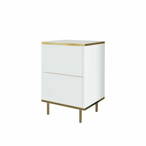 Hanah Home Éjjeliszekrény White Gold Imaj - Fehér, Arany kép