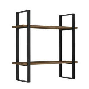Evila Originals Fali Polc - 2 Polcos - 70x70cm - Barna/Fekete kép