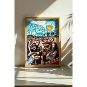 Wallity Decorative Framed MDF Painting Multicolor Artsmdftek38-5070 kép