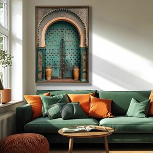 Wallity Decorative Framed MDF Painting Multicolor GE128-L kép
