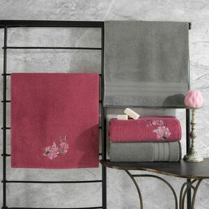 L'essentiel Maison Towel Set (4 Pieces) Grey Pink Hamam Setı... kép