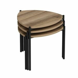 Hanah Home Fészekasztal (3 részes) Walnut Lenny - dió kép