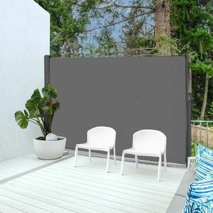 Springos Kihúzható árnyékoló fal, belátásgátló 300X200CM, fekete kép