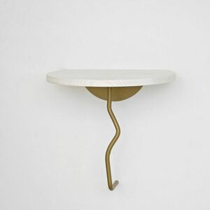 Hanah Home Fali polc Gold White Leo - Arany, Fehér kép
