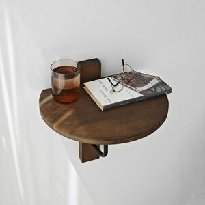 Hanah Home Fali polc Black Walnut Reve - fekete, dió kép