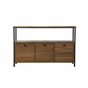Hanah Home Konzol Walnut Black Solace - Venezia Walnut, Fekete kép