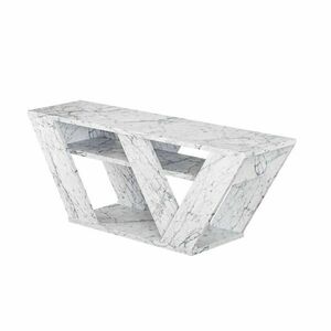 Hanah Home TV Stand Carrara Marble Pipralla - Carrara Marble kép