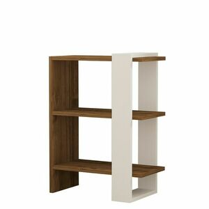 Hanah Home Bookshelf Walnut White Gaye - Walnut, White kép