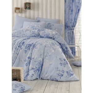 L'essentiel Maison Ranforce Double Quilt Cover Set Blue Whit... kép
