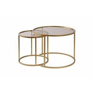 Hanah Home Dohányzóasztal szett Aranybronz Aurum - 60, 42 - Arany, Bronz kép