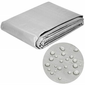 Springos ponyva 6x8m szürke-zöld kép