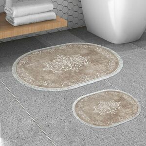 L'essentiel Maison Bathmat Set (2 Pieces) Beige White 410616... kép