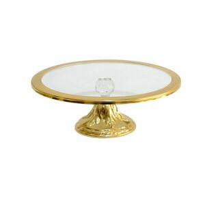 Hermia Cake Serving Plate Gold PLT0484 kép