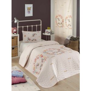 L'essentiel Maison Single Quilted Bedspread Set Pink Beige U... kép