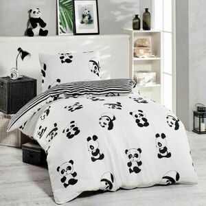 L'essentiel Maison Single Duvet Cover Set Black White Panda - Black kép