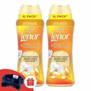 Lenor Gold Orchid Parfümgyöngyök 2x495g + AJándék Lenor Hajpánt kép