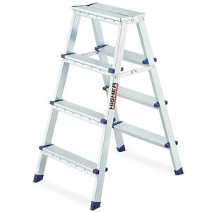 Higher kétoldalas háztartási Létra 2x4, max. teherbírás 125 kg kép