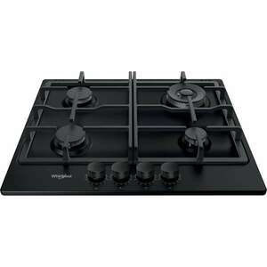 Whirlpool TKRL 661 NB Beépíthető gáz főzőlap, 58 cm, 4 főzőzóna, Fekete kép