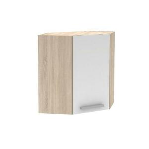 PLUS fehér mdf egyajtós felső sarok konyhaszekrény 60cm kép