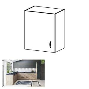 LANGEN szürke mdf felső konyhaszekrény balos 60cm kép