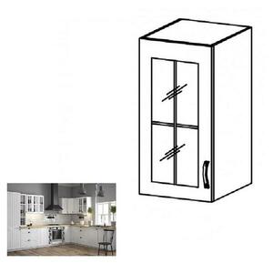PROVANCE II fehér mdf felső konyhaszekrény balos 30cm kép