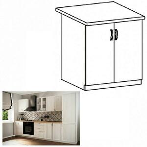 SICILIA fehér mdf alsó konyhaszekrény 80cm kép