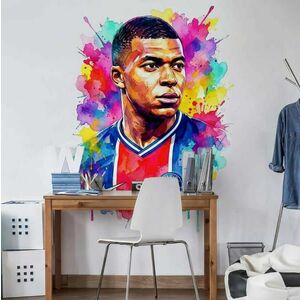 Színes falmatrica gyerekeknek – Kylian Mbappé kép