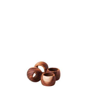 Akácfa szalvétagyűrű, 4 db-os szett o 5, 7 cm - FLOW Wooden - 593710 kép