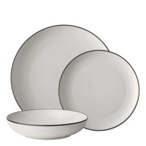 18 darabos tányérkészlet – Elements Yin & Yang white - W0228 kép