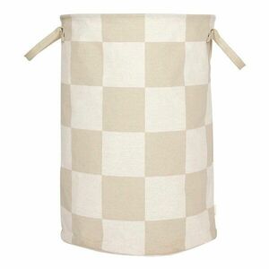 Bézs-krémszínű textil szennyeskosár Chess – OYOY Living Design kép