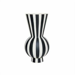 Fehér-fekete kőedény kézzel készített váza (magasság 28 cm) Toppu – OYOY Living Design kép