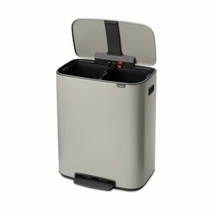 Világosszürke acél szelektív-pedálos szemetes 2x30 l Bo – Brabantia kép
