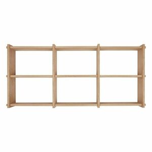 Natúr színű többszintes tölgyfa fali polc 37 cm Grid – OYOY Living Design kép