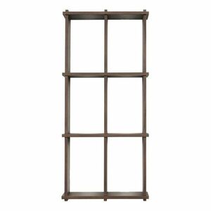 Sötét natúr színű többszintes kőrisfa fali polc 42, 5 cm Grid – OYOY Living Design kép