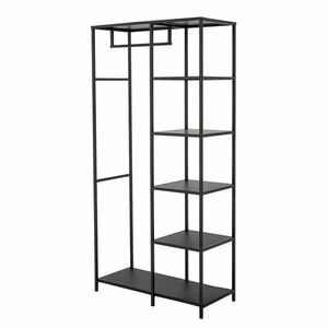 Fekete fém ruhatartó állvány 90x183x40 cm Valde – Bloomingville kép