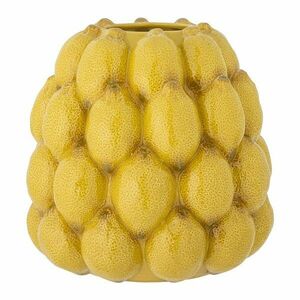 Sárga kőedény kézzel festett váza (magasság 22 cm) Limone – Bloomingville kép