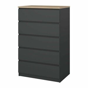 Sötétszürke komód 77x121x50 cm Naia – Tvilum kép